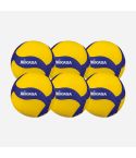 Mikasa Trainingsvolleyball V345W yellow/royal 6-Pack