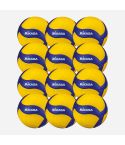 Mikasa Volleyball V200W yellow/royal Swiss Volley 12-Pack