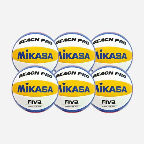 Mikasa Beachvolleyball BV550C yellow/royal/white 6-Pack