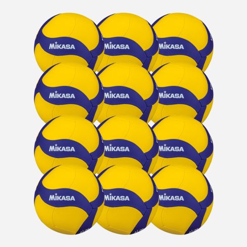 Mikasa Trainingsvolleyball V345W yellow/royal 12-Pack