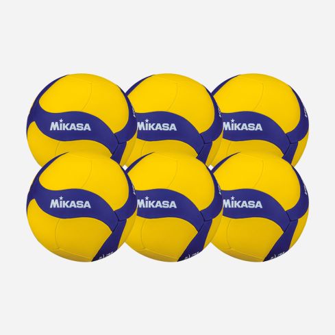 Mikasa Trainingsvolleyball V345W yellow/royal 6-Pack