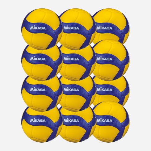 Mikasa Volleyball V300W yellow/royal 12-Pack