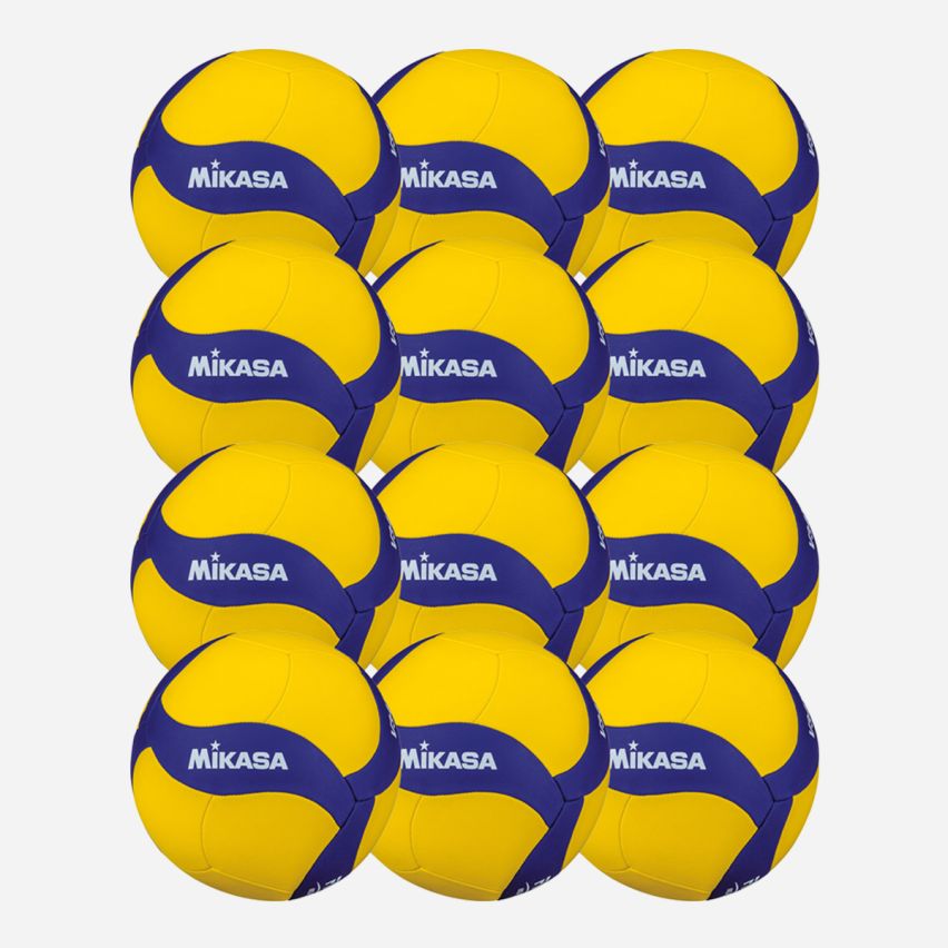 Mikasa Trainingsvolleyball V345W yellow/royal 12-Pack