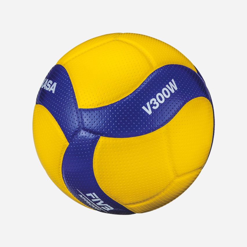 Mikasa Volleyball V300W yellow/royal 6-Pack